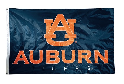 Auburn Tigers - 2-sided Nylon Applique 3 Ft x 5 Ft Flag w/ grommets 