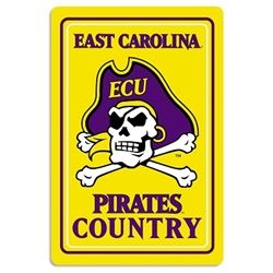 East Carolina Pirates - Metal Sign 12" x 18" 