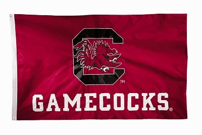 South Carolina Gamecocks - 2-sided Nylon Applique 3 Ft x 5 Ft Flag w/ grommets 