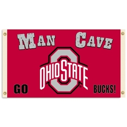 Ohio State Buckeyes - Man Cave 3 Ft. X 5 Ft. Flag W/ 4 Grommets 