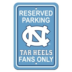 North Carolina Tar Heels - 12" X 18" Plastic Parking Sign 