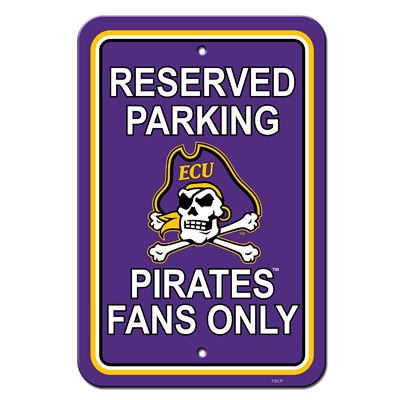 East Carolina Pirates - 12" X 18" Plastic Parking Sign 