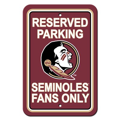 Florida State Seminoles - 12" X 18" Plastic Parking Sign 