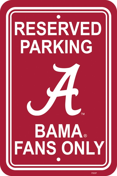 Alabama Crimson Tide - 12" X 18" Plastic Parking Sign 