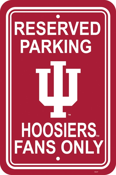 Indiana Hoosiers - 12" X 18" Plastic Parking Sign 