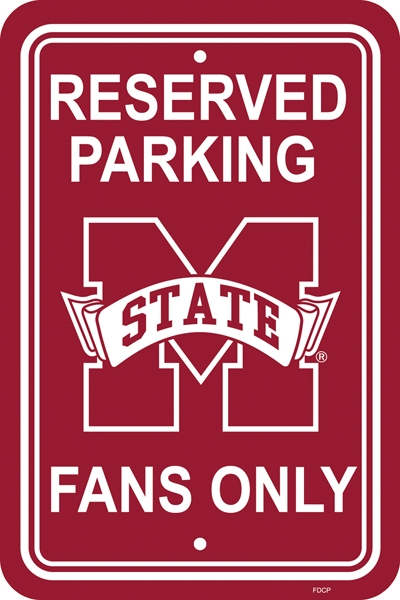 Mississippi State Bulldogs - 12" X 18" Plastic Parking Sign 
