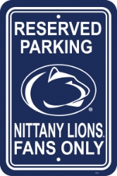 Penn State Nittany Lions - 12" X 18" Plastic Parking Sign 