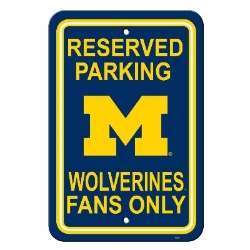 Michigan Wolverines - 12" X 18" Plastic Parking Sign 