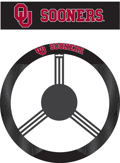 Oklahoma Sooners - Poly-Suede Steering Wheel Cover 