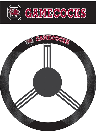 South Carolina Gamecocks - Poly-Suede Steering Wheel Cover 