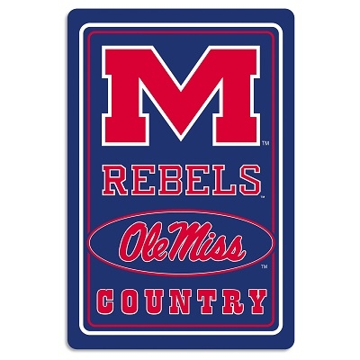 Mississippi Rebels - Metal Sign 12" x 18" 