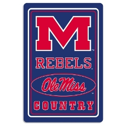 Mississippi Rebels - Metal Sign 12" x 18" 