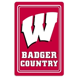 Wisconsin Badgers - Metal Sign 12" x 18" 