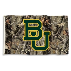 Baylor Bears - 3 Ft. X 5 Ft. Flag W/Grommets - Realtree Camo Background 