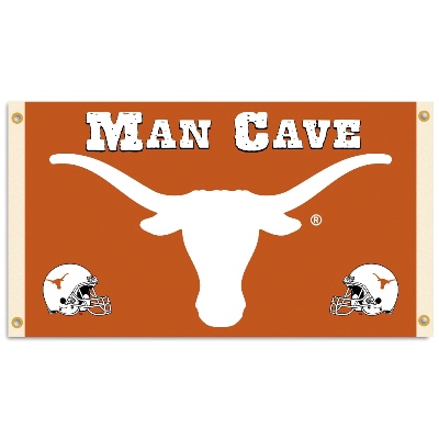Texas Longhorns - Man Cave 3 Ft. X 5 Ft. Flag W/ 4 Grommets 