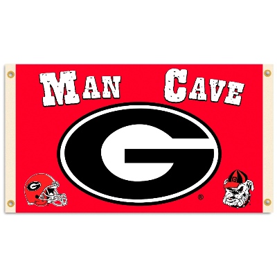 Georgia Bulldogs - Man Cave 3 Ft. X 5 Ft. Flag W/ 4 Grommets 